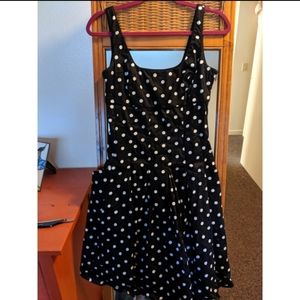 Ralph Lauren ✨ black and white polka dot dress